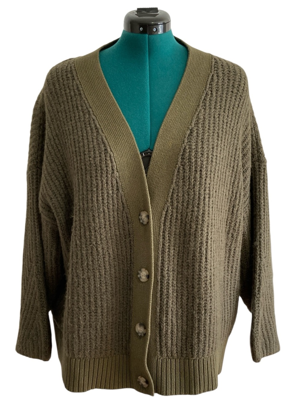 Old Navy Fuzzy Textured Ribbed Chunky Cardigan